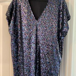 Sequin V-Neck mini dress